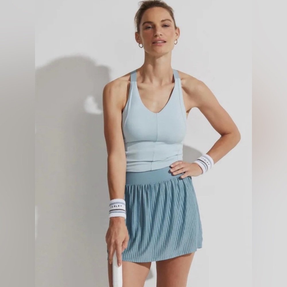 Varley Light Blue Pleated Tennis Skirt - Picture 2 of 7